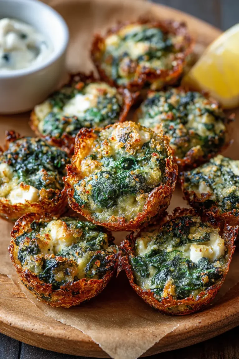 Easy Crispy Mediterranean Spinach and Feta Bites Recipe
