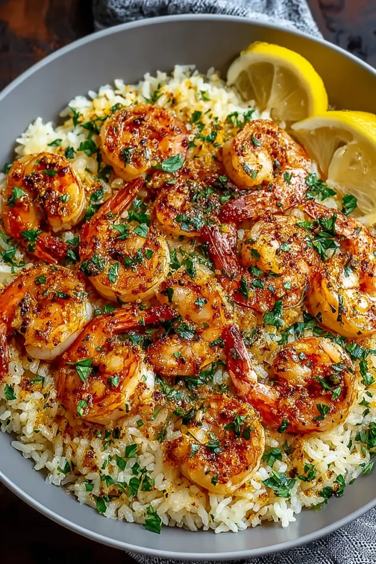 Easy Garlic Butter Shrimp and Rice Bake Recipe