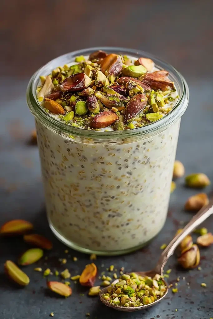 Healthy Pistachio Overnight Oats Recipe (Easy Meal Prep Breakfast)