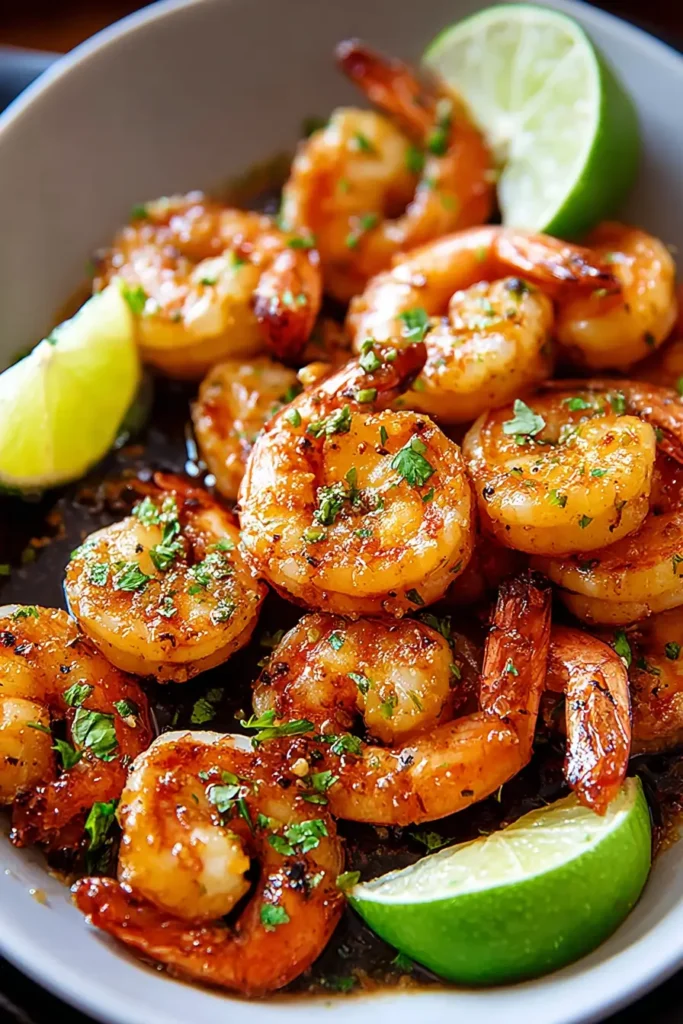 Sweet and Spicy Garlic Honey Lime Shrimp Recipe